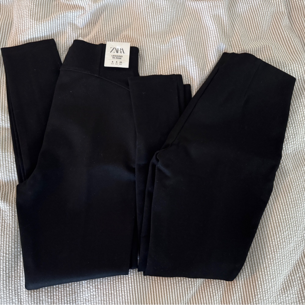 Zara - Hi-rise Black Leggings
